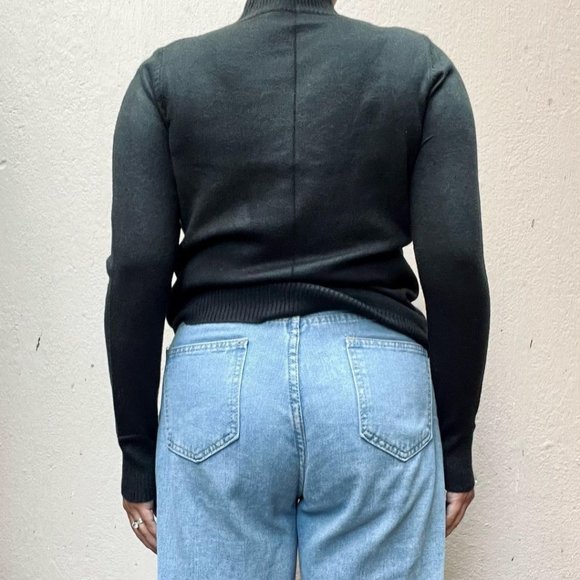 Black Turtle Neck Pullover - Picture 2 of 4